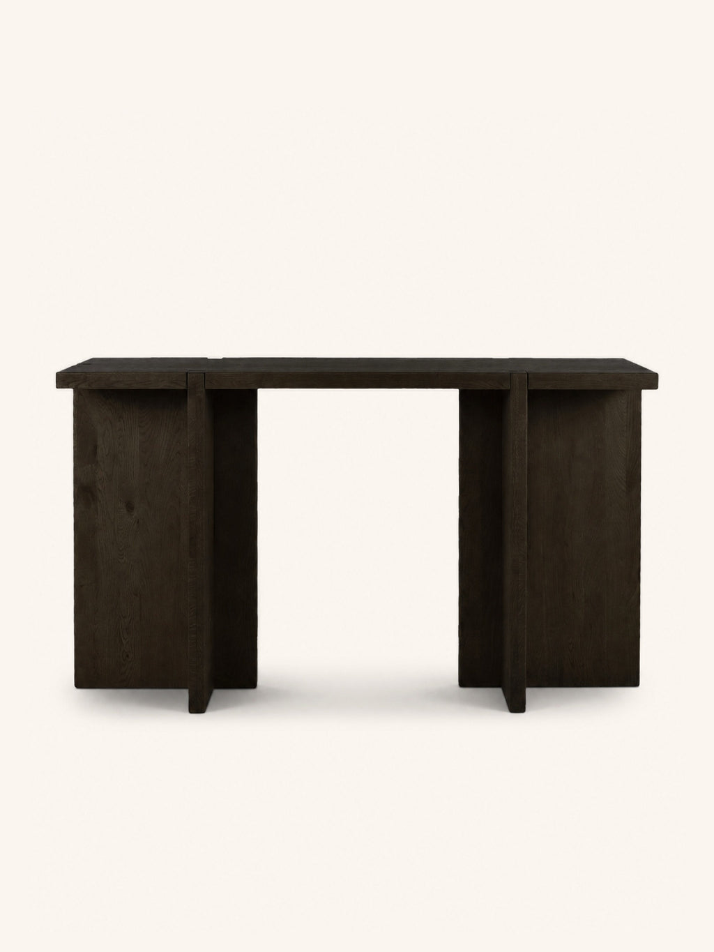 ASA - console table - oak - L 140 x W 40 x H 80 cm - dark brown