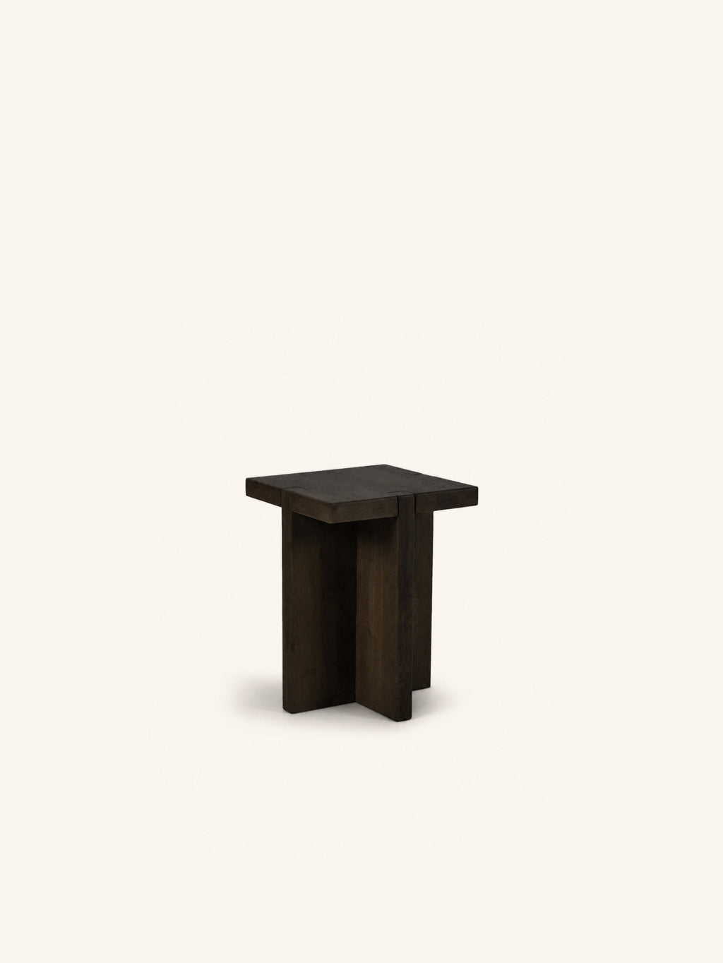 ASA - bijzettafel / kruk - eik - L 35 x W 35 x H 46 cm - donkerbruin