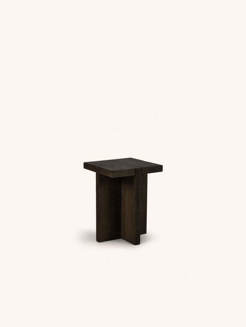 ASA - bijzettafel / kruk - eik - L 35 x W 35 x H 46 cm - donkerbruin