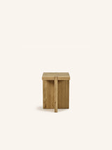 Beige – ASA - side table / stool - oak - L 35 x W 35 x H 46 cm - natural