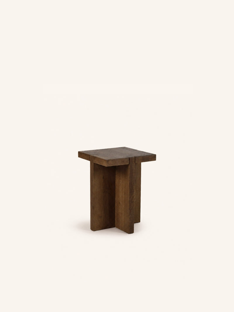 ASA - bijzettafel / kruk - eik - L 35 x W 35 x H 46 cm - walnoot