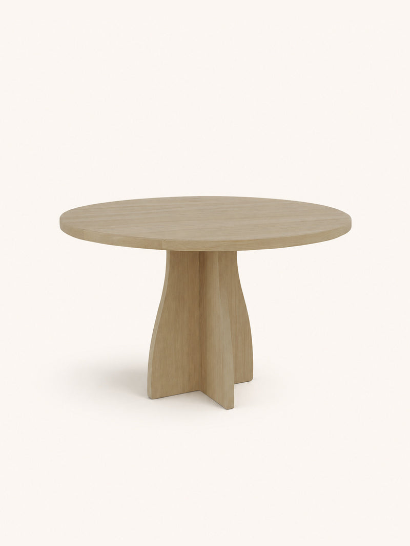 MESA - table - soaped - oak - DIA 120 x H 76 cm - natural