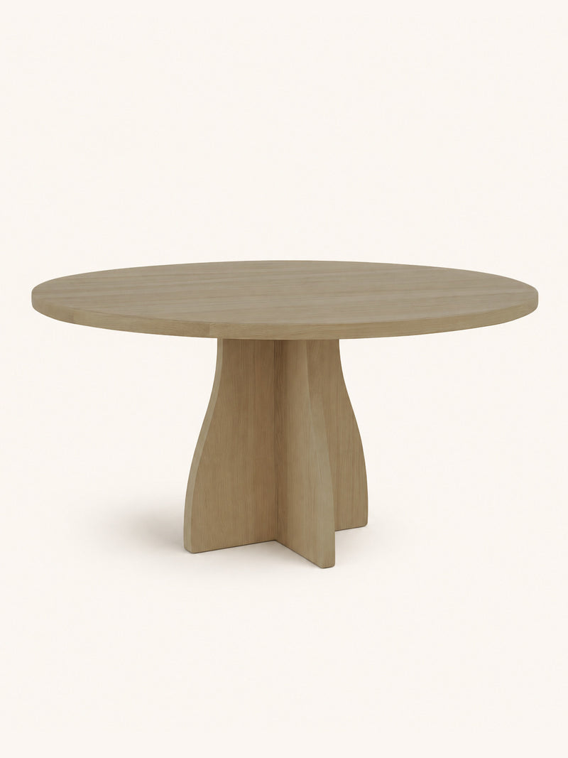 MESA - table - soaped - oak - DIA 150 x H 76 cm - natural