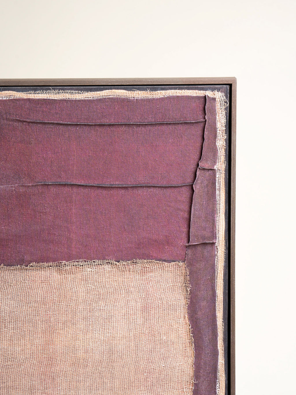 HESSIAN - wanddecoratie - linnen - L 80 x W 5 x H 100 cm - aubergine