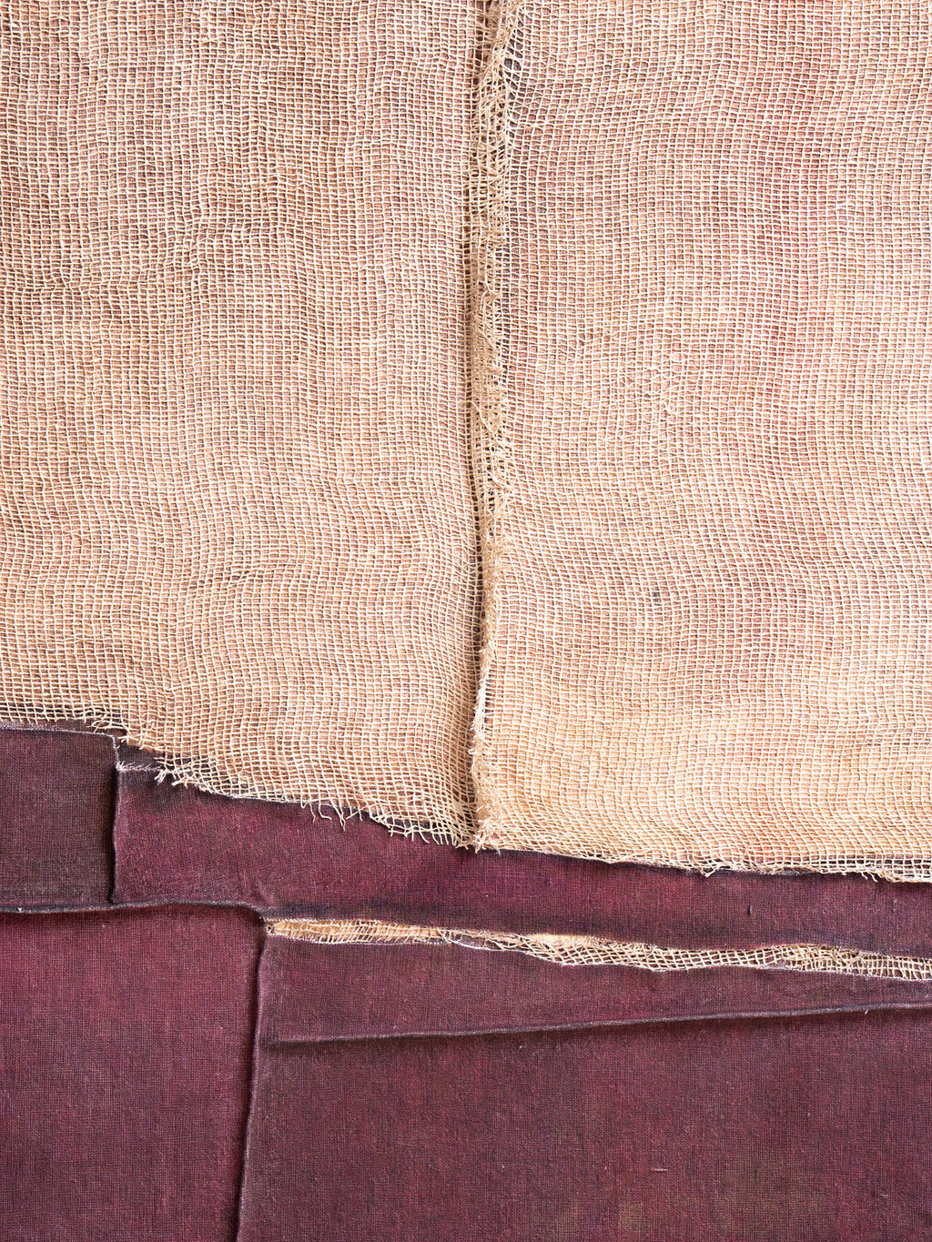 HESSIAN - wanddecoratie - linnen - L 80 x W 5 x H 100 cm - aubergine