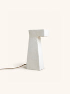 LITH - tafellamp - papier mâché - L 25 x W 20 x H 46 cm - gebroken wit