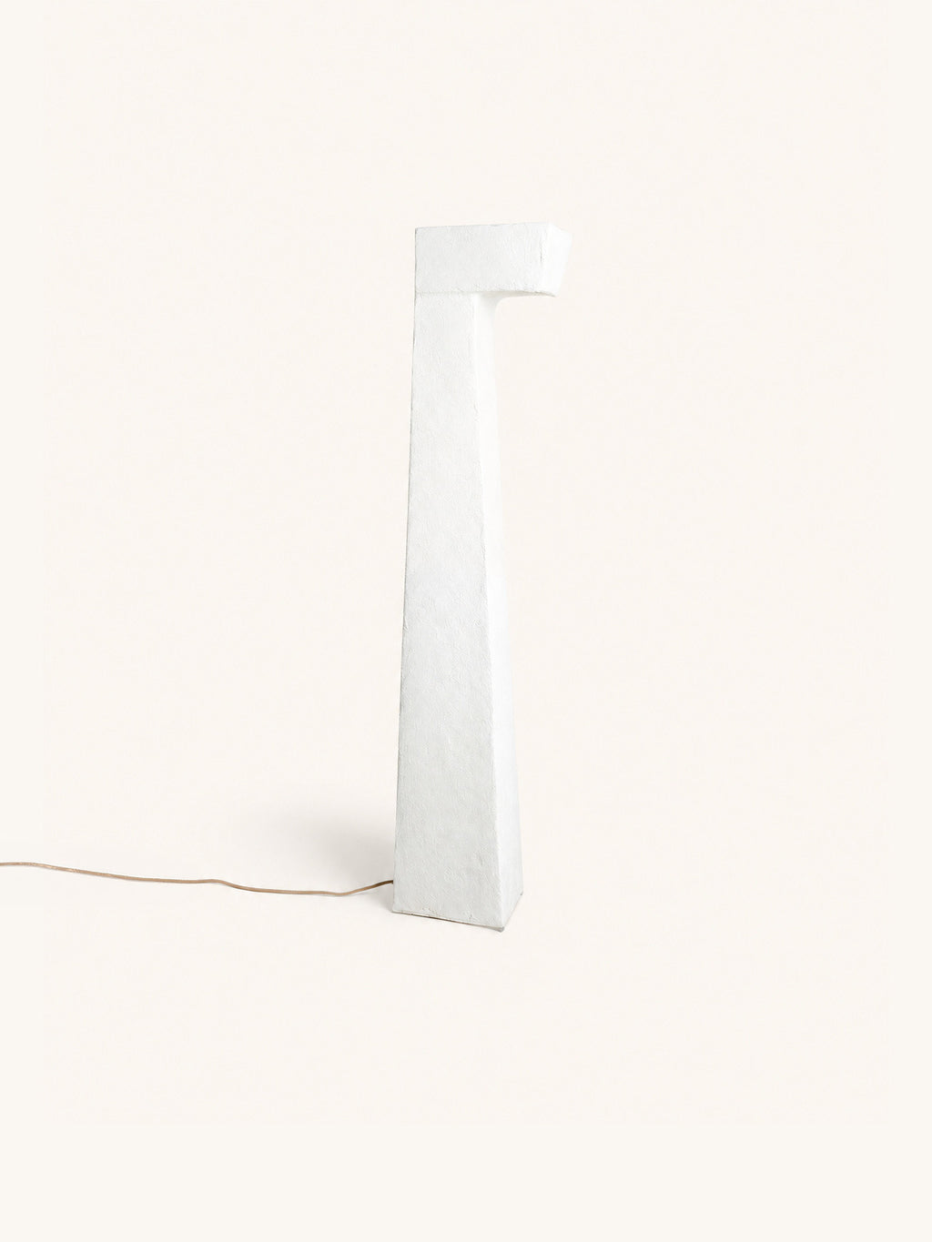 LITH - floor lamp - papier mâché - L 40 x W 27 x H 162 cm - off-white