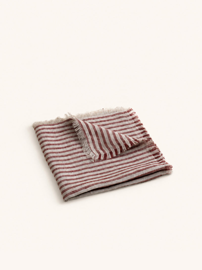 TRATTINI - napkin - linen - L 45 x W 45 cm - Bordeaux