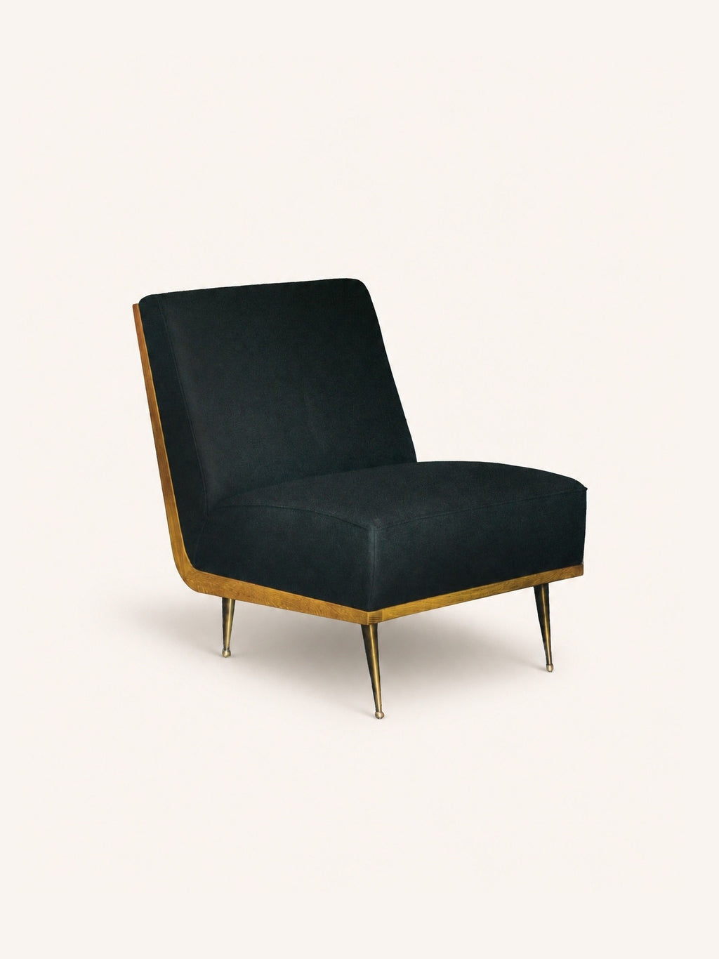 LS56 - sillón lounge - roble - L 60 x W 72 x H 83 - negro