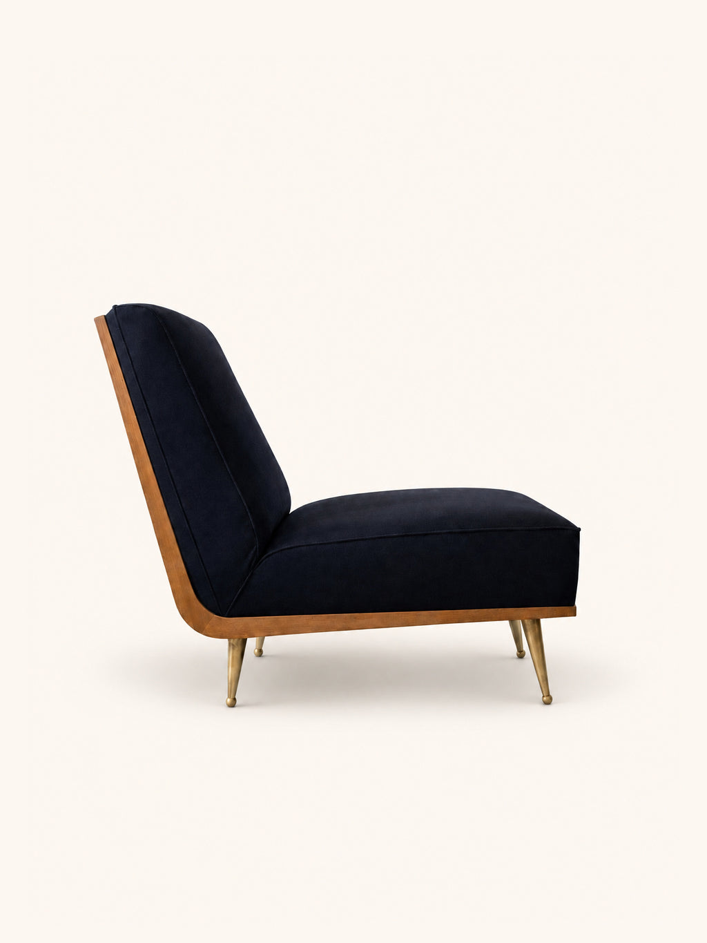 LS56 - sillón lounge - roble - L 60 x W 72 x H 83 - negro