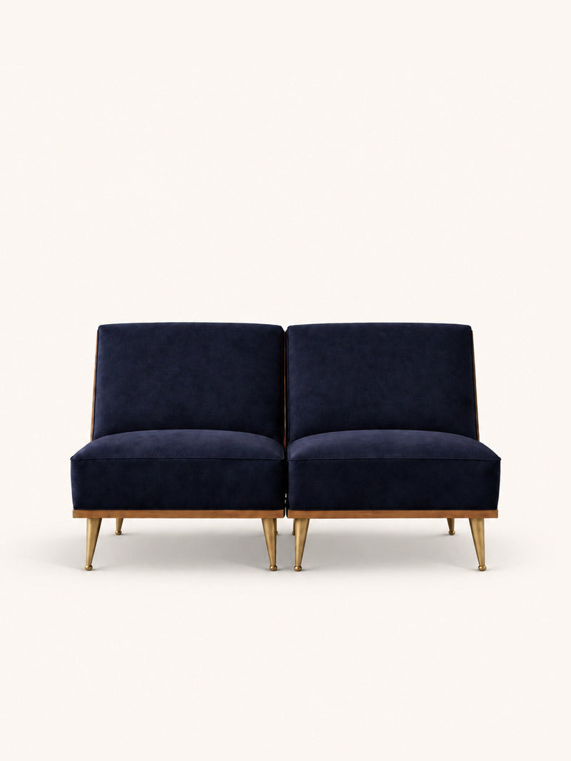 LS56 - lounge armchair - oak - L 60 x W 72 x H 83 - black