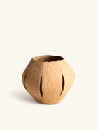ARDE - lantern - stoneware - DIA 24 x H 22 cm - ochre