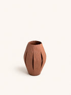 ARDE - photophore - grès - DIA 18 x H 27 cm - terracotta