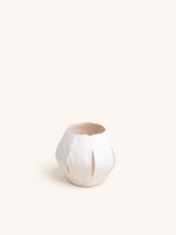 Wit – ARDE - portacandela - gres - DIA 18 x H 16 cm - bianco