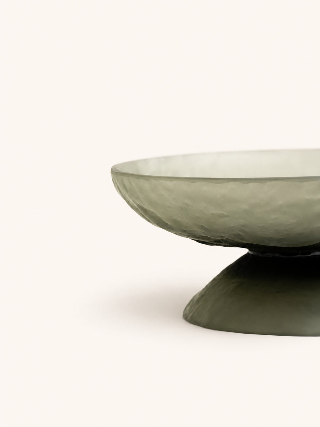 DIABOLO - fuente - vidrio - DIA 20 x H 9 cm - verde