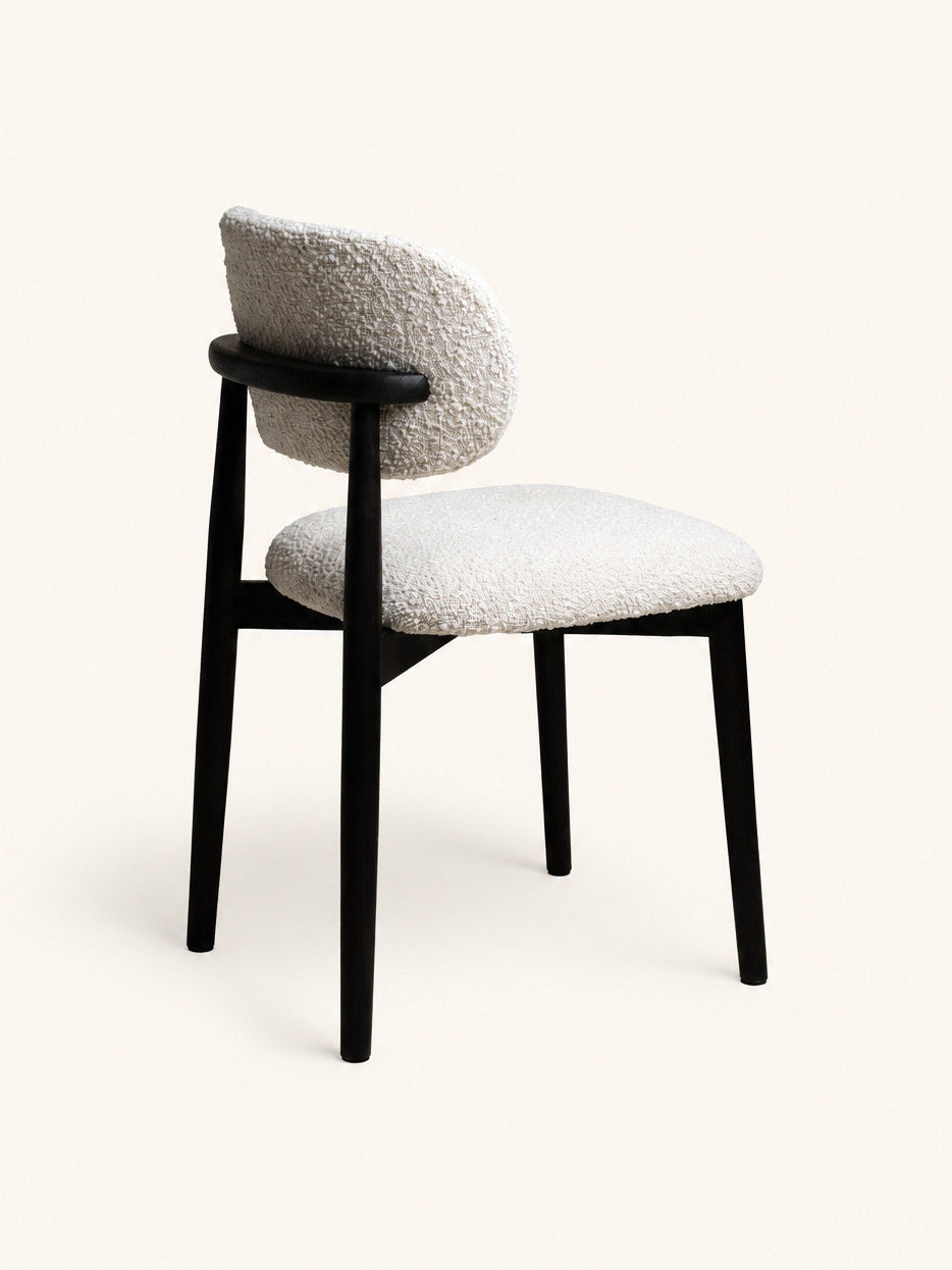 HAZEL - silla - roble - L 48,5 x W 50,5 x H 80 cm - blanco roto
