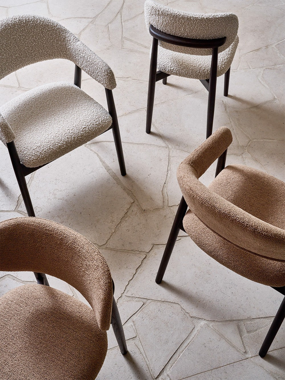 HAZEL - silla - roble - L 48,5 x W 50,5 x H 80 cm - blanco roto