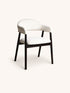 AMANDE - chair - oak - L 56 x W 54 x H 81 cm - off-white
