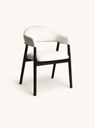 AMANDE - chair - oak - L 56 x W 54 x H 81 cm - off-white