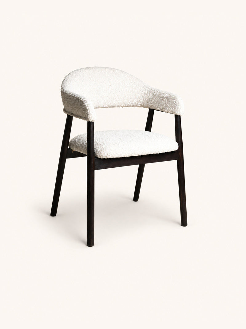 AMANDE - Stuhl - Eiche - L 56 x W 54 x H 81 cm - gebrochenes Weiß