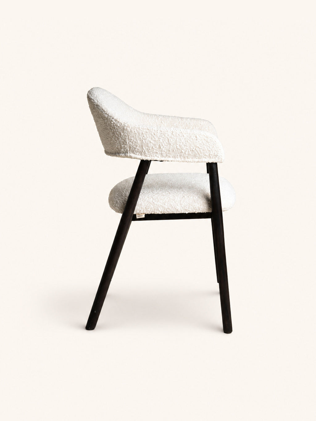 AMANDE - chair - oak - L 56 x W 54 x H 81 cm - off-white