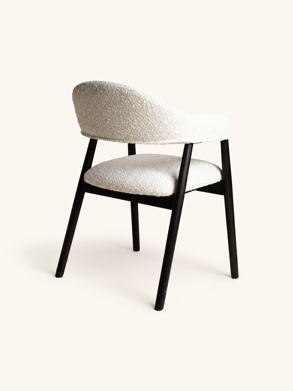 AMANDE - chair - oak - L 56 x W 54 x H 81 cm - off-white
