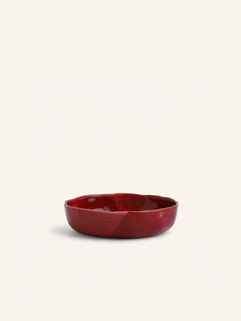 WAKATI - bowl - stoneware - DIA 16 x H 4 cm - burgundy