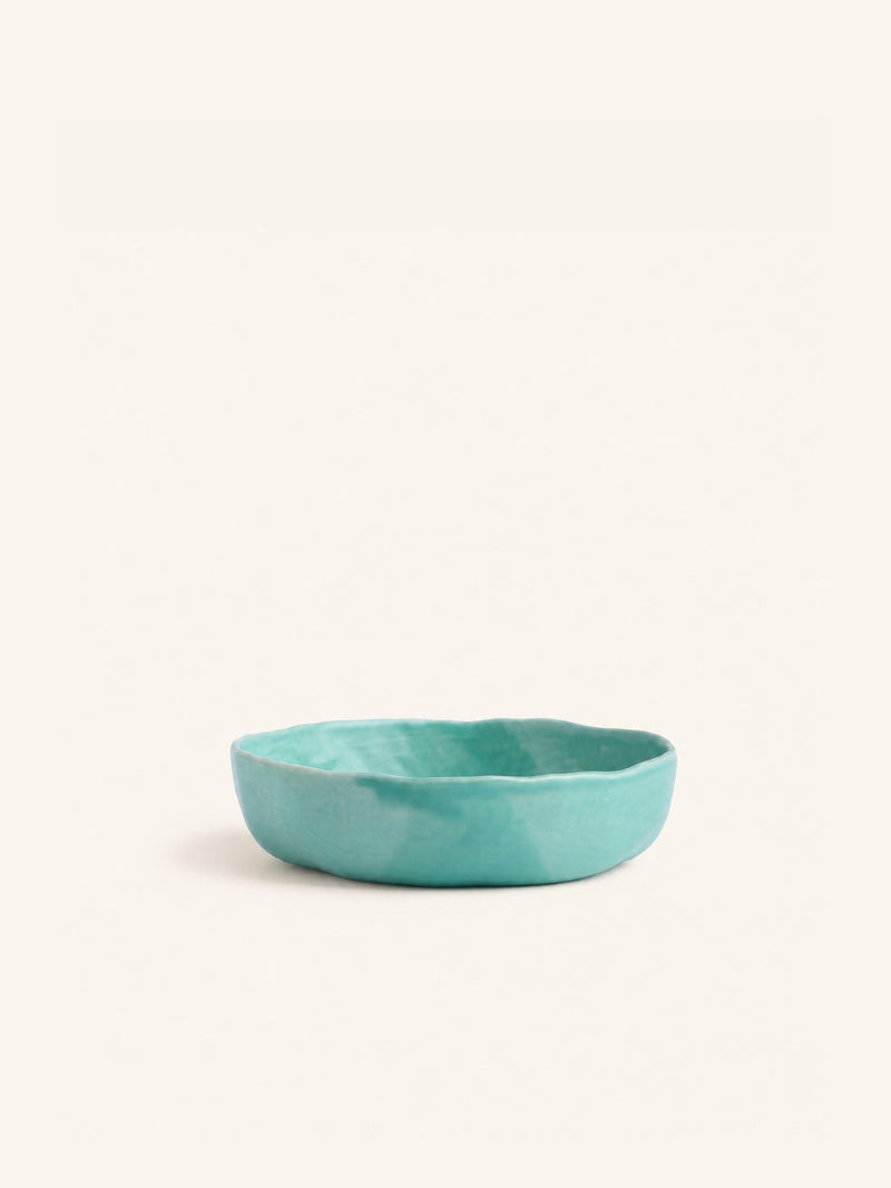 WAKATI - bowl - stoneware - DIA 16 x H 4 cm - dark aqua