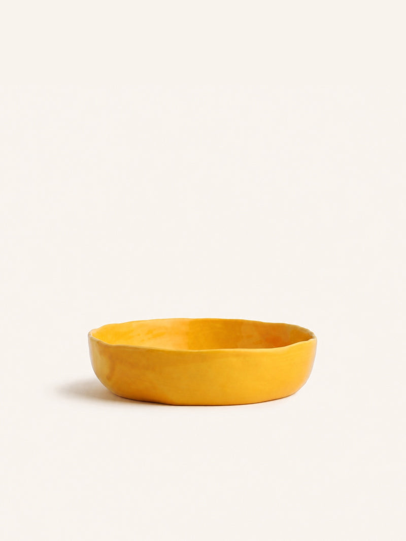 WAKATI - bowl - stoneware - DIA 16 x H 4 cm - yellow