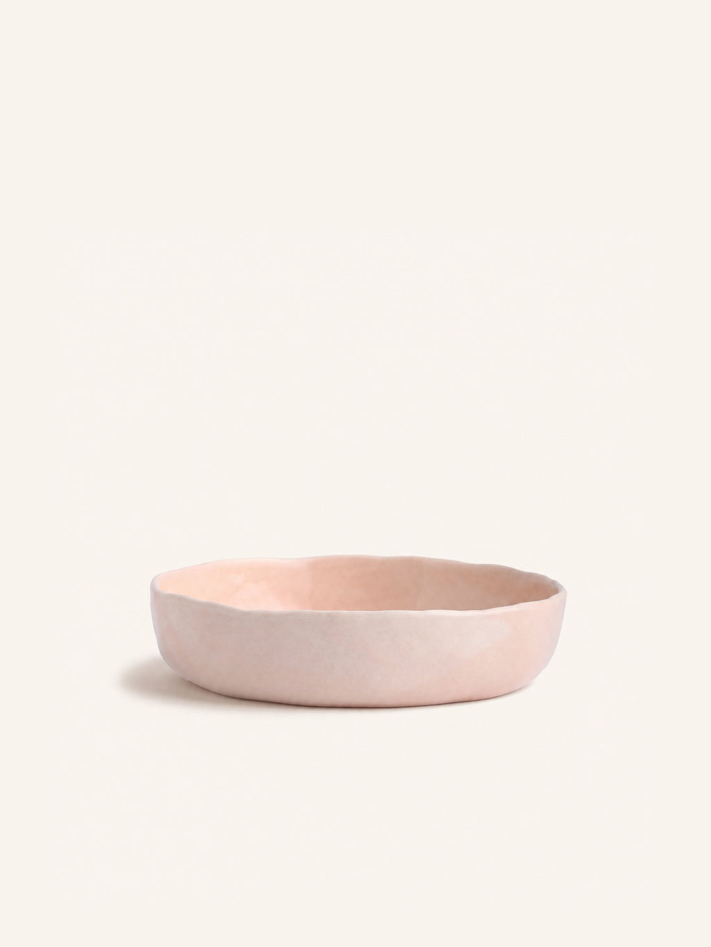 WAKATI - cuenco - gres - DIA 22 x H 5 cm - rosa claro