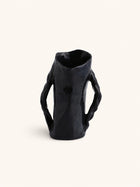WAKATI - vaas - steengoed - L 20,5 x W 14 x H 30 cm - zwart