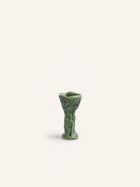 WAKATI - portacandele - gres - L 5,3 x W 4,5 x H 10,5 cm - verde