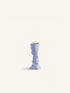 WAKATI - portacandele - gres - L 6,7 x W 5,7 x H 15 cm - azzurro chiaro