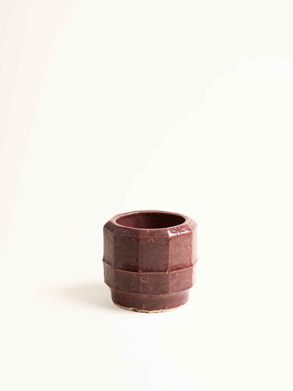 NATRA - maceta - gres - DIA 22 x H 19 cm - burdeos