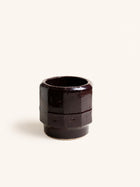 NATRA - maceta - gres - DIA 25 x H 24 cm - burdeos