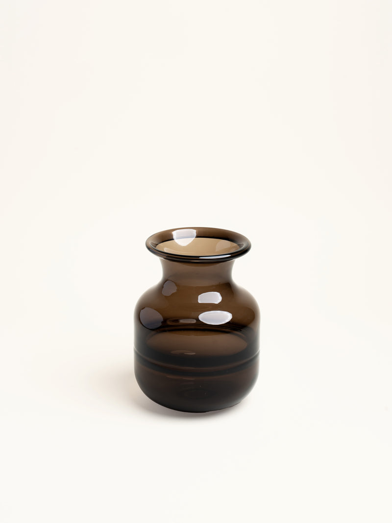 FUMIO - vaas - glas - DIA 17 x H 25 cm - donker amber