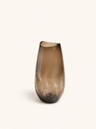 TIDE - vase / hurricane lantern - glass - DIA 19 x H 37,5 cm - smoke