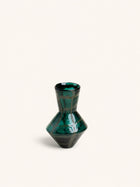 GRID - vase - glass - DIA 16,8 x H 25 cm - green
