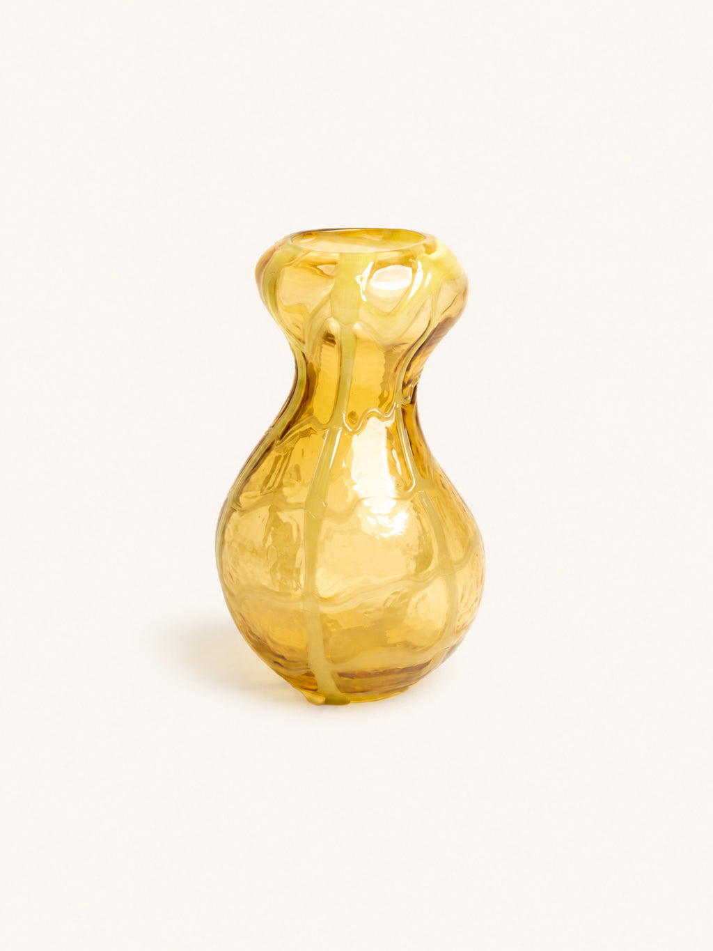 GRID - vase - glass - DIA 22,3 x H 35 cm - yellow