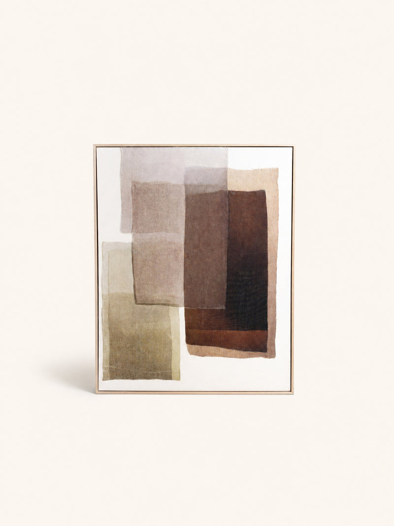 ORGANZA - decorazione da parete - lino - L 80 x W 5 x H 100 cm - marrone