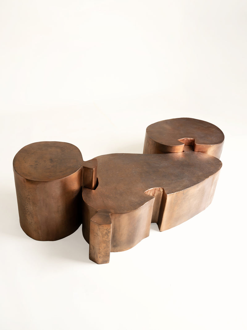 SOLV - coffee table - aluminium - L 112 x W 64 x H 32 cm - bronze