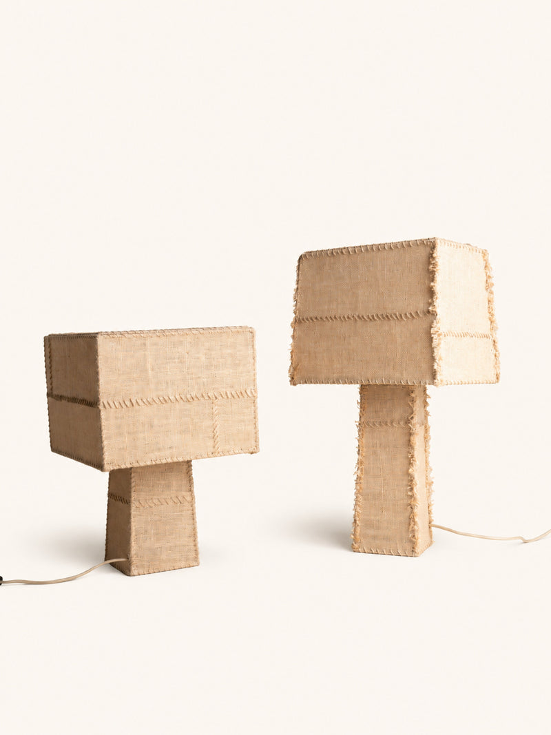RAW - table lamp - jute - L 34 x W 25 x H 60 cm - natural