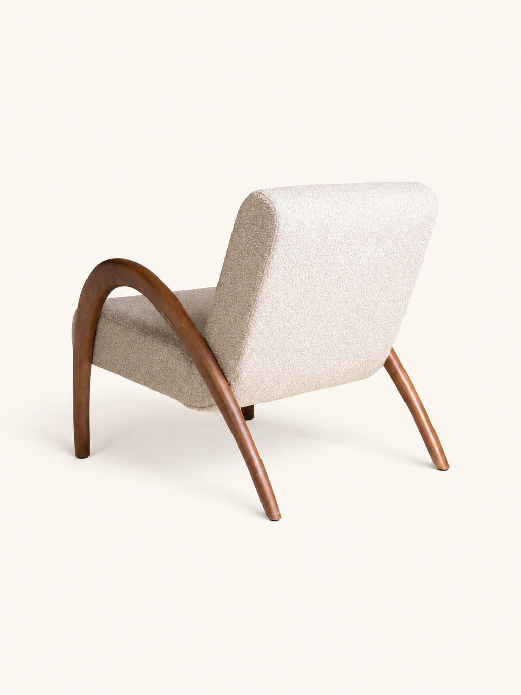 MAURICE - fauteuil lounge - polyester - L 64,5 x W 83,5 x H 75 cm - beige