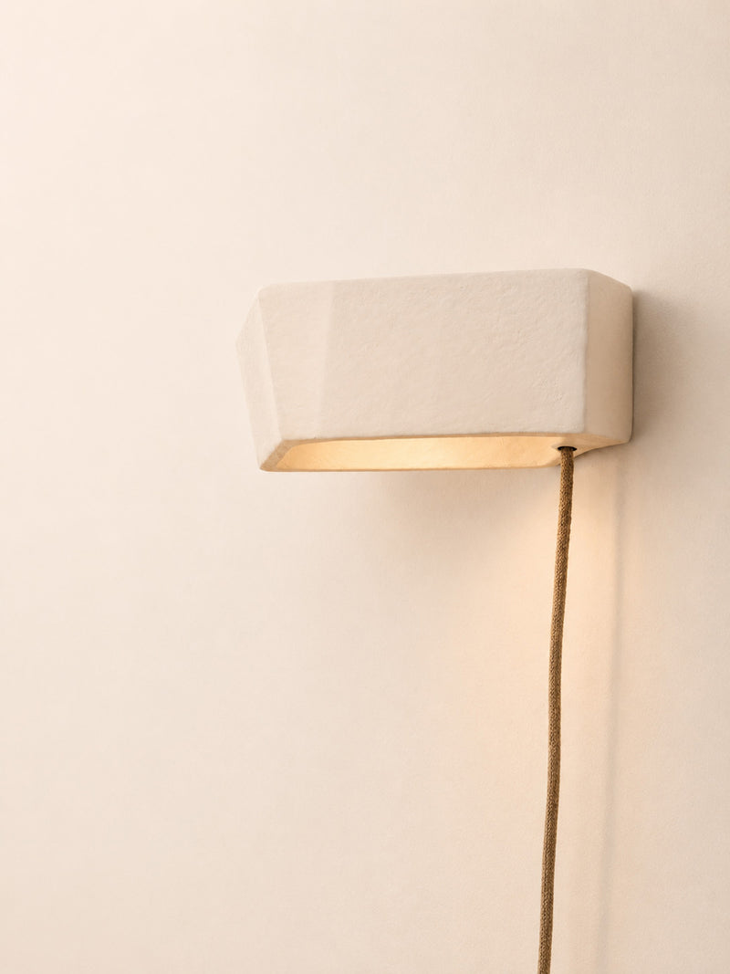 LITH - wall lamp - papier mâché - L 24 x W 20 x H 9 cm - off-white