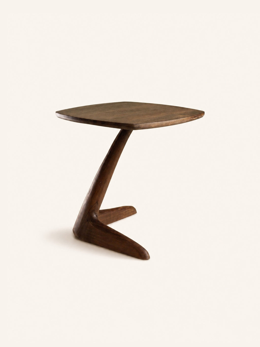 DUON - mesa auxiliar - madera de acacia - L 55 x W 55 x H 55 cm - marrón rojizo