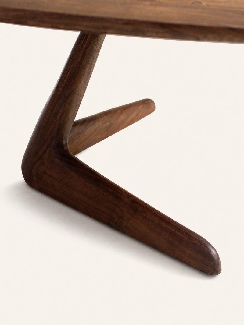 DUON - salontafel - acacia hout - L 85 x W 85 x H 45 cm - roodbruin