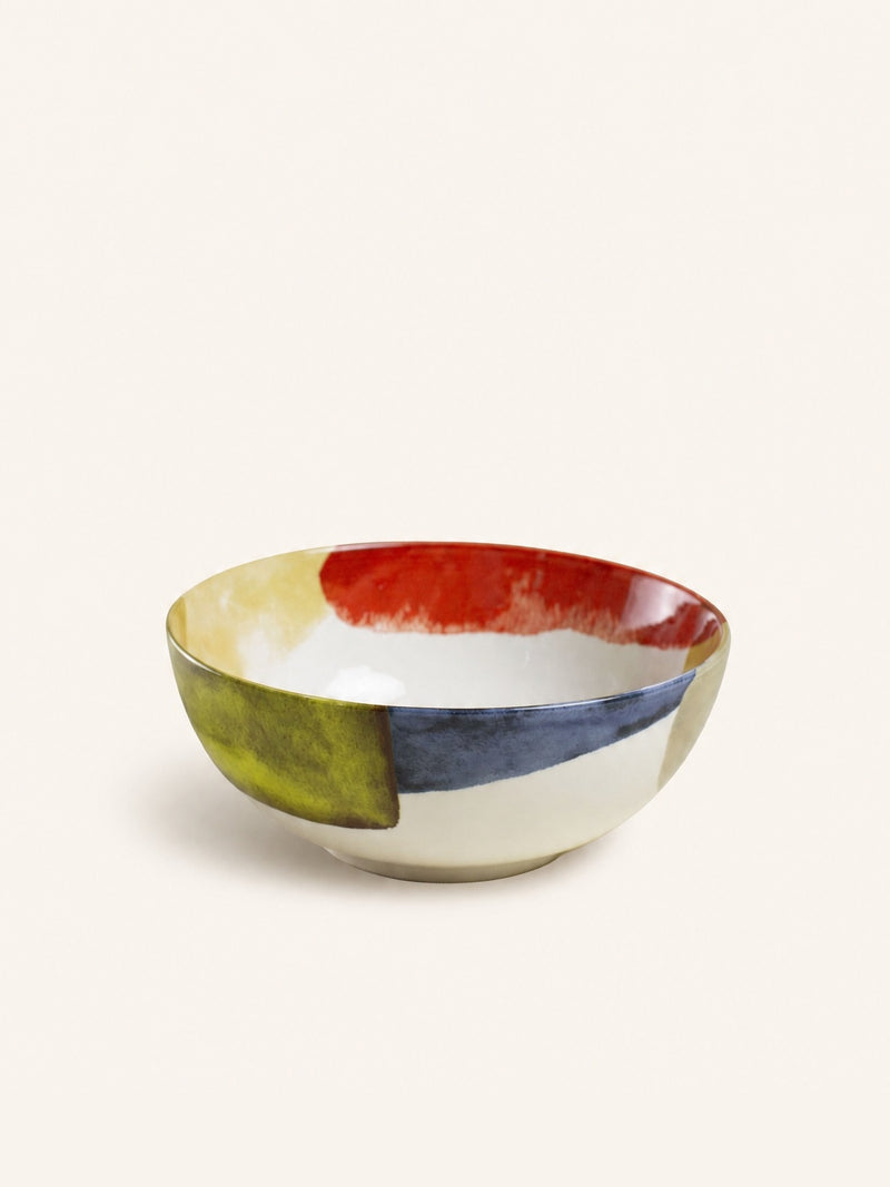 ABSTRA - salad bowl - porcelain - DIA 24 x H 10 cm - mix of colors