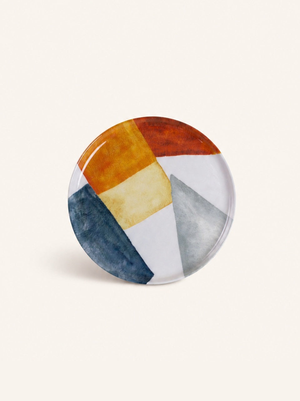 ABSTRA - plato de postre - porcelana - DIA 20 x H 2,5 cm - mezcla de colores