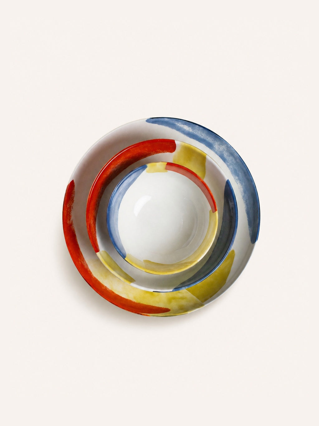 ABSTRA - plato hondo - porcelana - DIA 20,4 x H 4,3 cm - mezcla de colores
