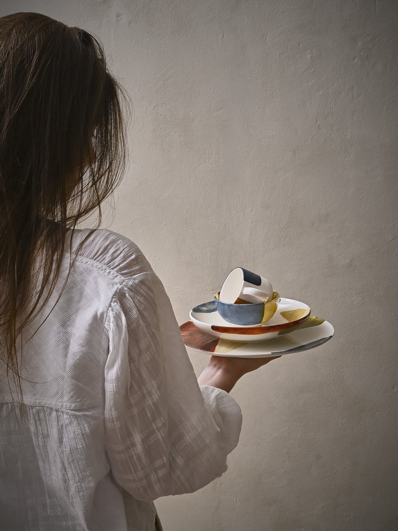 ABSTRA - deep plate - porcelain - DIA 20,4 x H 4,3 cm - mix of colors